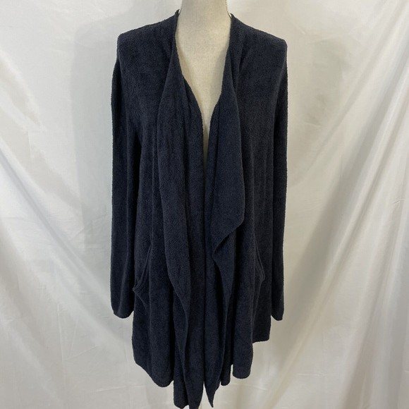 Barefoot Dreams Sweaters - Barefoot Dreams Cardigan Sweater CozyChic Lite Island Wrap Pacific Blue 1X Plus